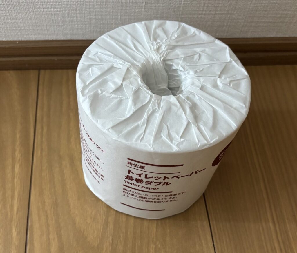 再生紙トイレットペーパー５倍巻　ダブル(1ロールタイプ)